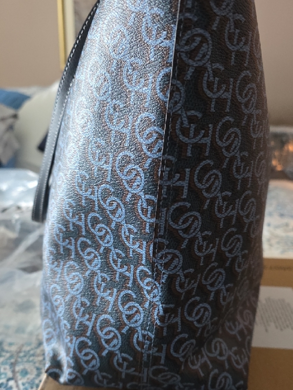 Coach Signature Large Tote Bag in Blue - Picture 2 of 10